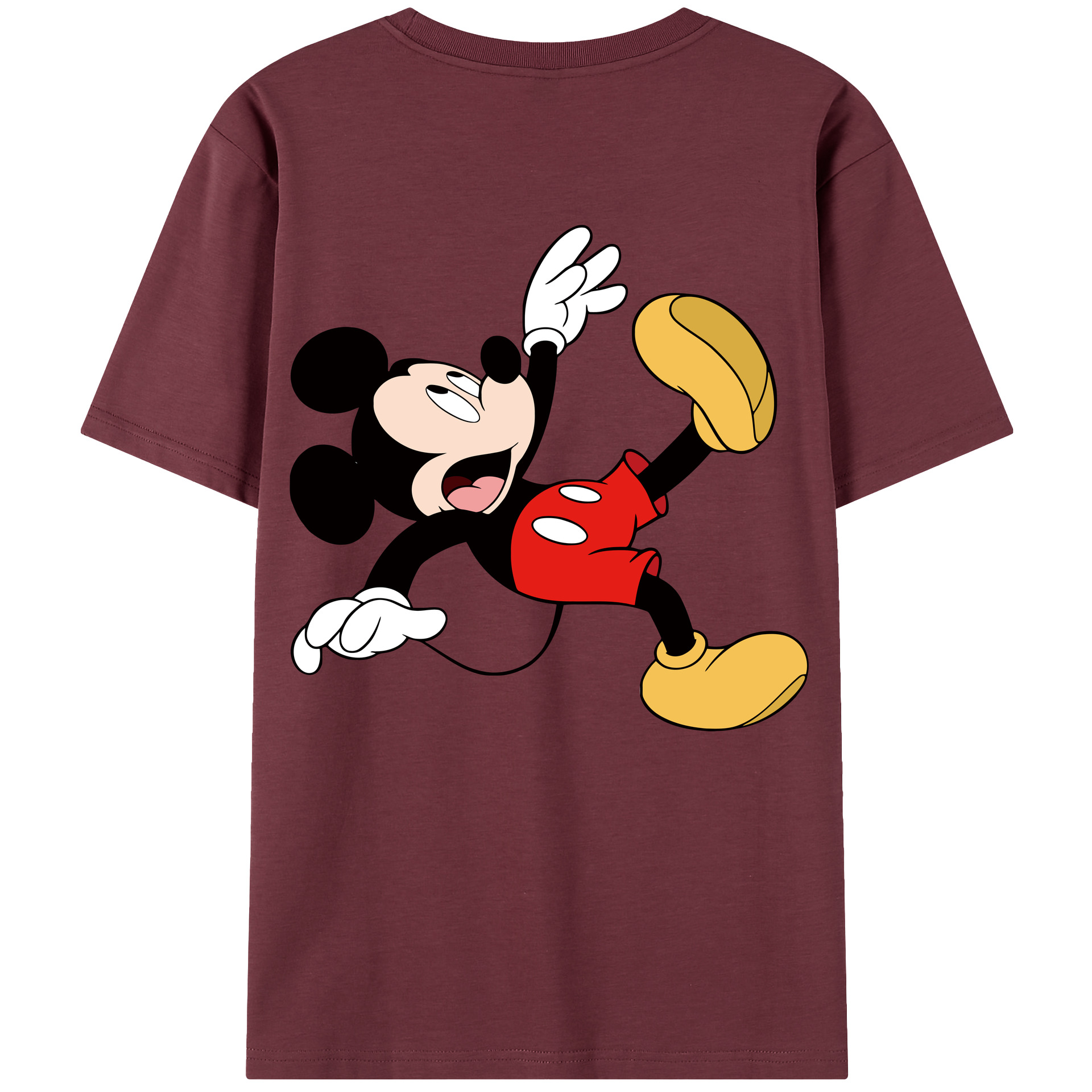 （画像用） ミッキーマウス Mickey Mouse 綿100％半袖Tシャツ（背面プリント）